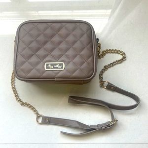 Itzy Ritzy Taupe Diaper Clutch Crossbody Vegan